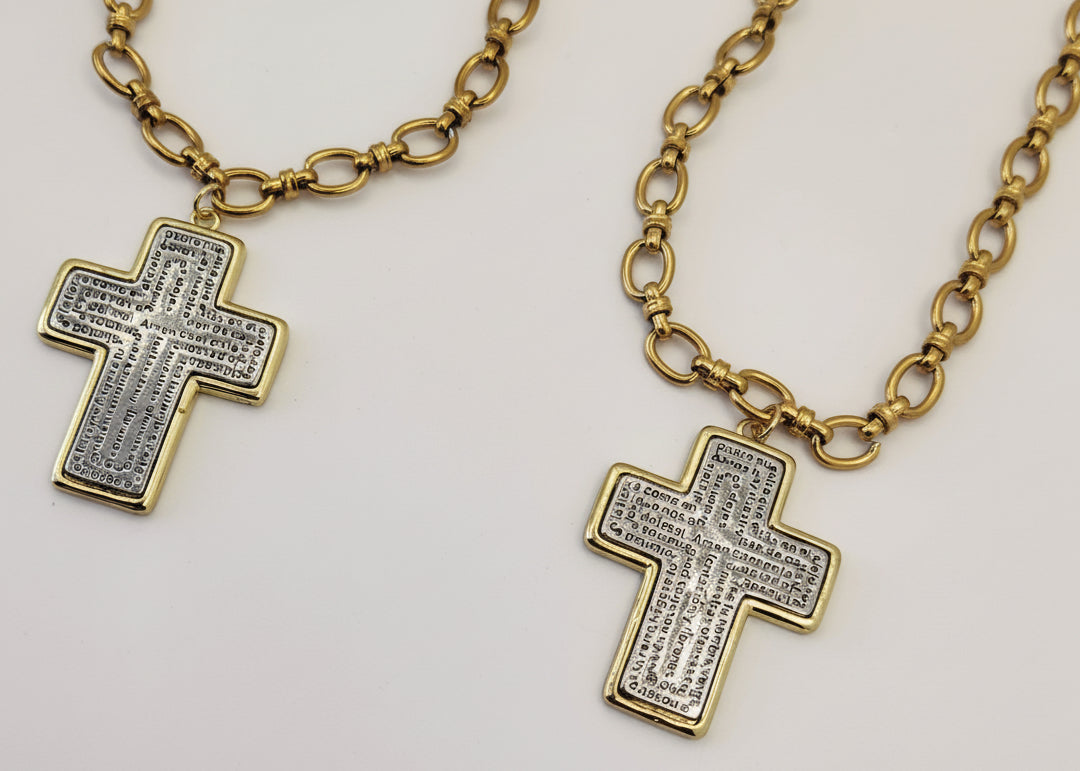 Cruz Padre Nuestro Necklace
